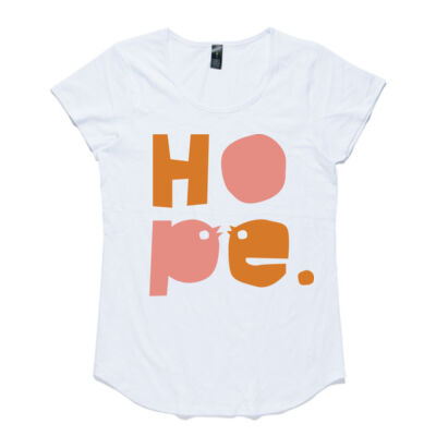 Ladies Orange/ Peach HOPE tee Ladies Orange/ Peach HOPE tee Thumbnail