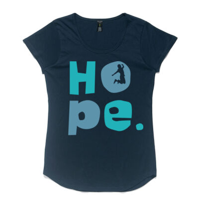Ladies Aqua/Blue HOPE tee Ladies Aqua/Blue HOPE tee Thumbnail
